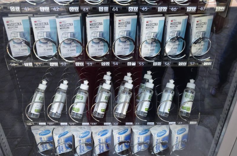 Sanitizer and Mask vending machine in Bieruń